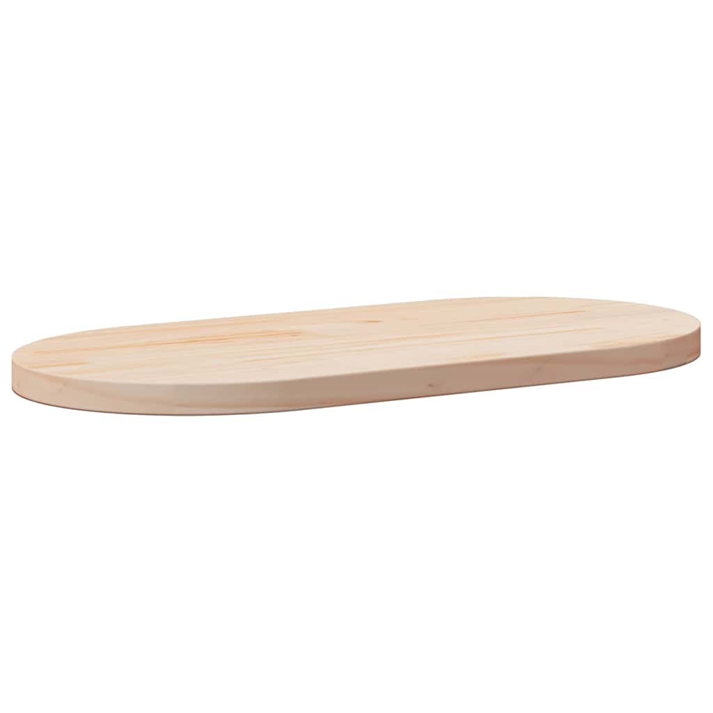 Tischplatte 80x40x2,5 cm Massivholz Kiefer Oval