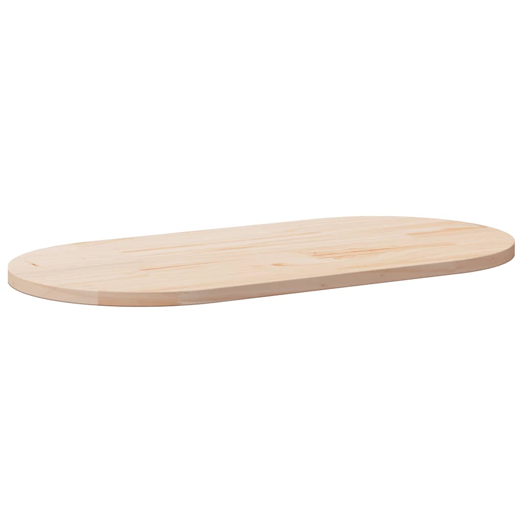 Tischplatte 100x50x2,5 cm Massivholz Kiefer Oval
