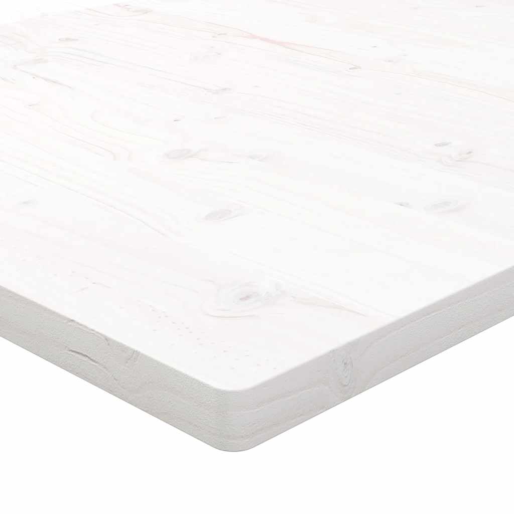 Tischplatte Weiß 40x40x2,5 cm Massivholz Kiefer Quadratisch