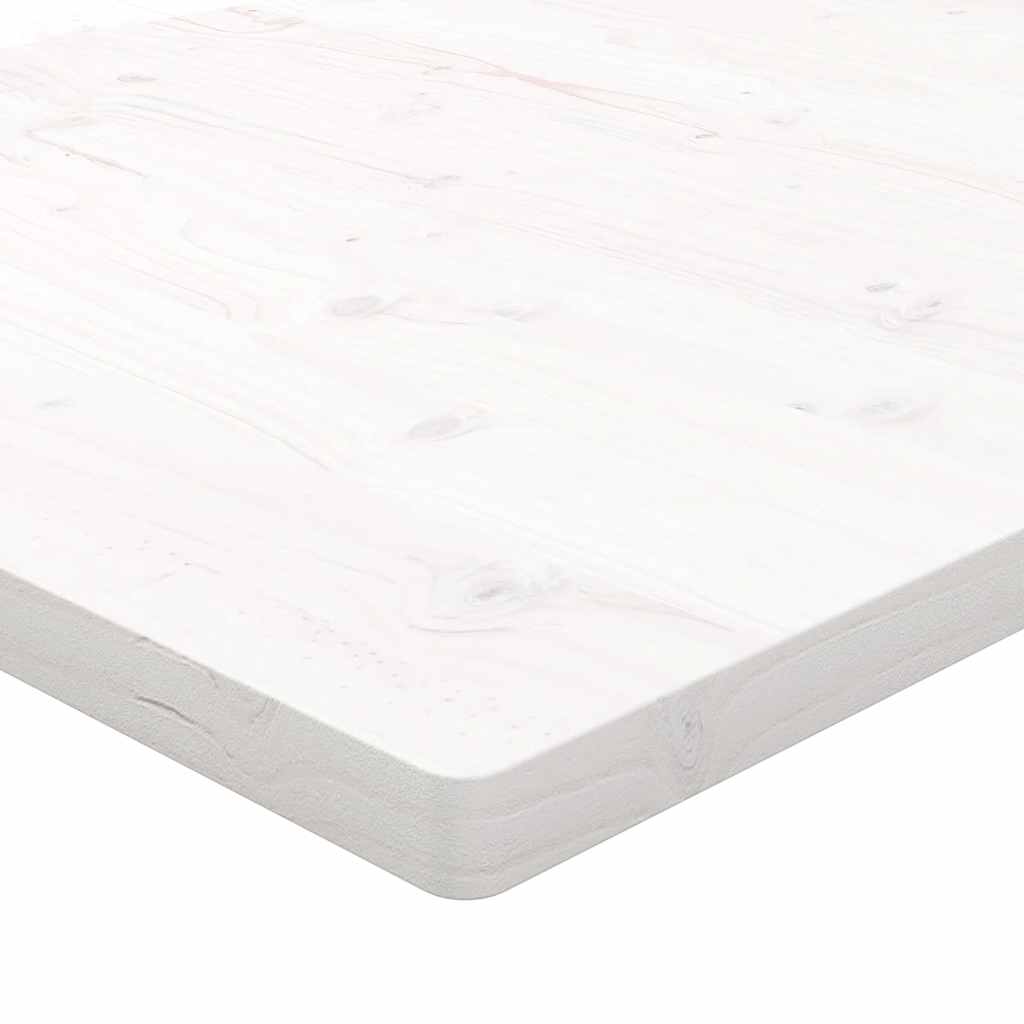 Tischplatte Weiß 50x50x2,5 cm Massivholz Kiefer Quadratisch