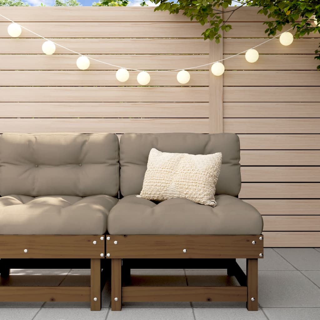 Garten-Mittelsofa Honigbraun Massivholz Kiefer