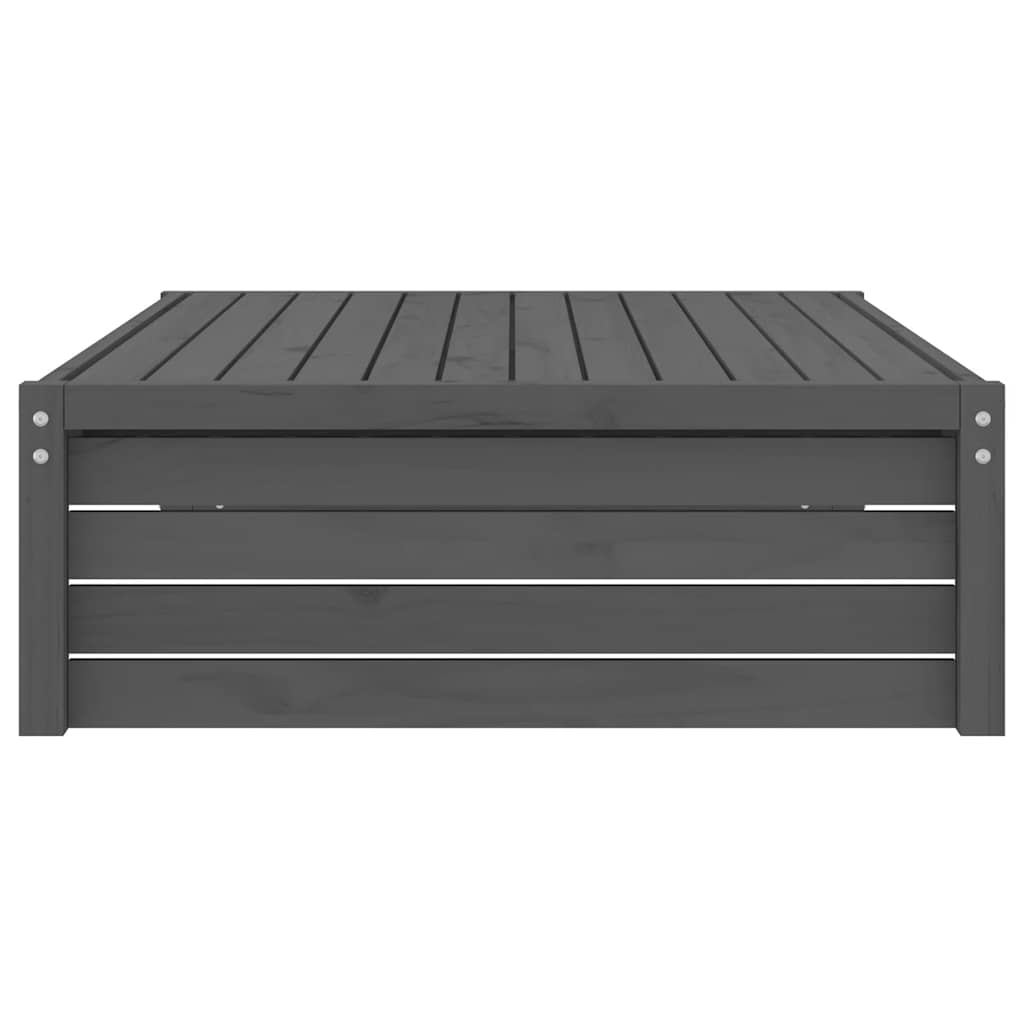 Gartenhocker Grau 120x80 cm Massivholz Kiefer