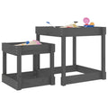 Sand-Spieltische 2 Stk. Grau Massivholz Kiefer