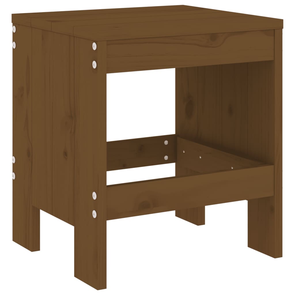 Gartenhocker 2 Stk. Honigbraun 40x36x45 cm Massivholz Kiefer