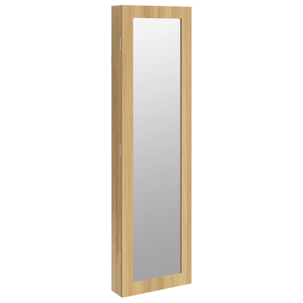 Schmuckschrank mit Spiegel Wandmontage 30x8,5x106 cm