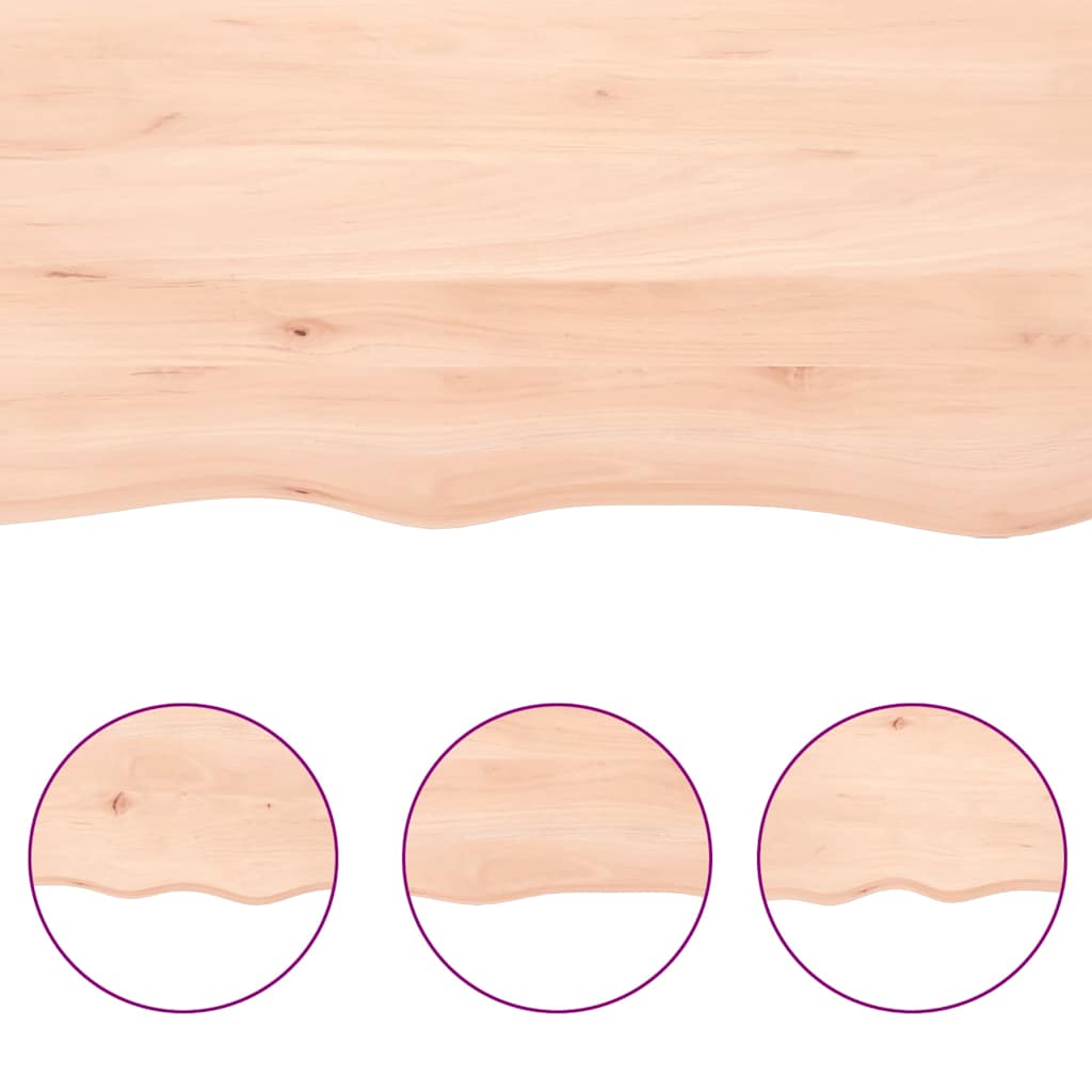 Wandregal 40x10x6 cm Massivholz Eiche Unbehandelt