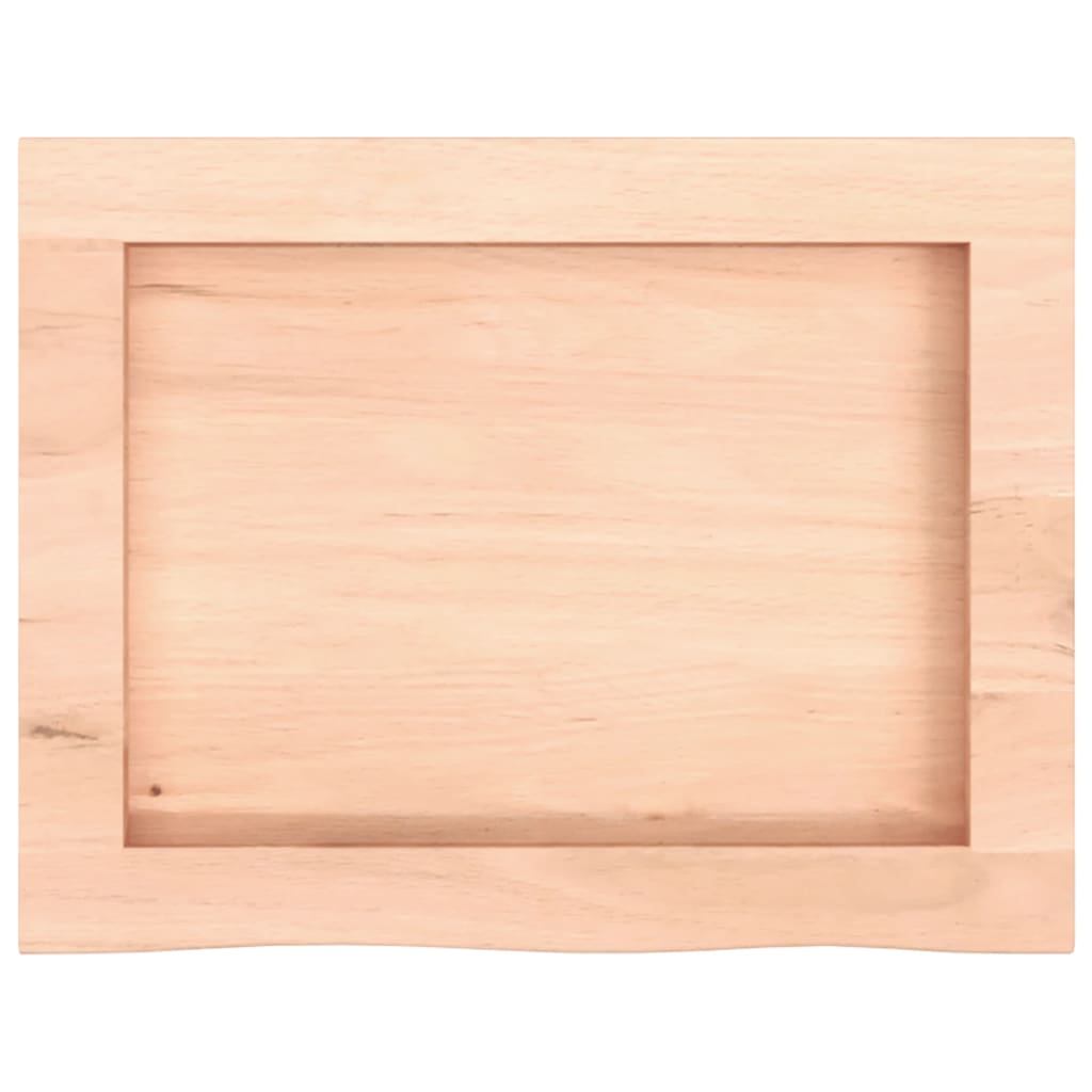 Wandregal 40x30x(2-4) cm Massivholz Eiche Unbehandelt
