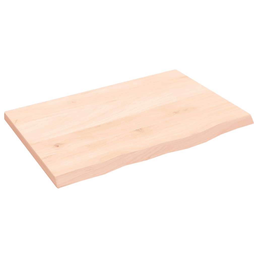 Wandregal 60x40x2 cm Massivholz Eiche Unbehandelt