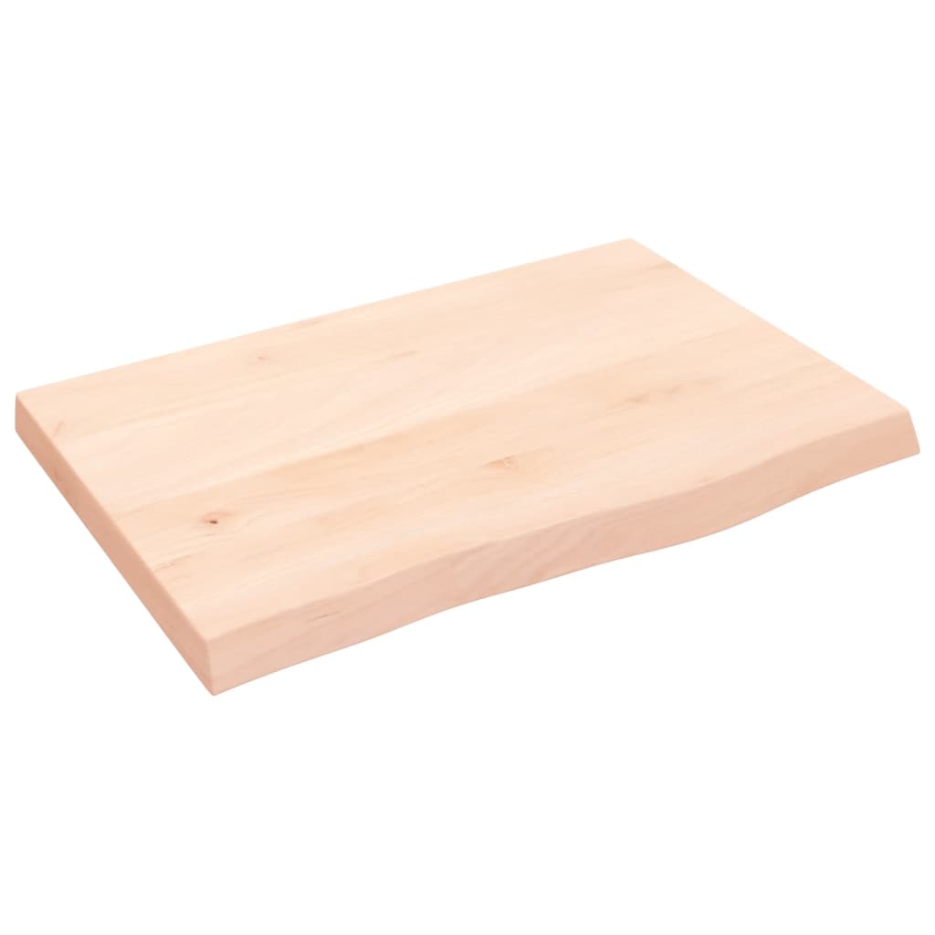 Wandregal 60x40x(2-4) cm Massivholz Eiche Unbehandelt