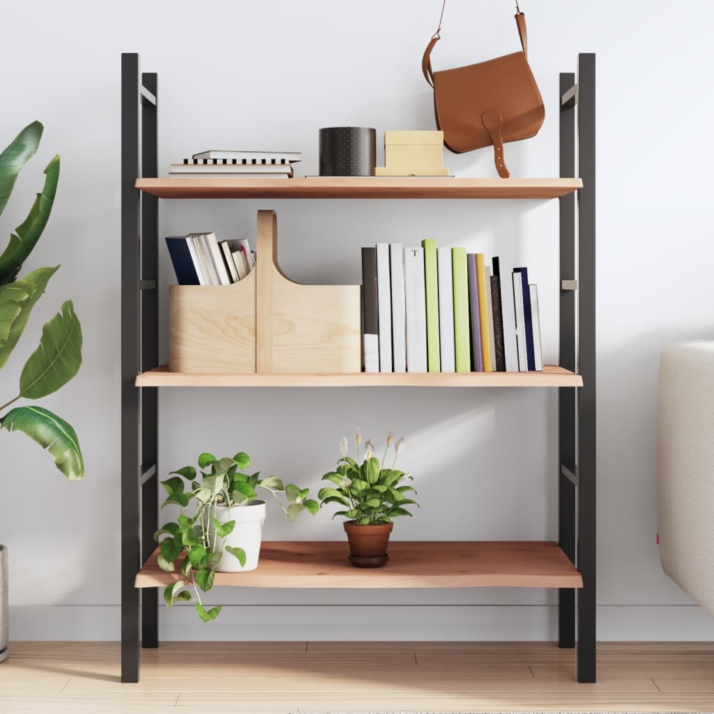 Wandregal 80x40x2 cm Massivholz Eiche Unbehandelt