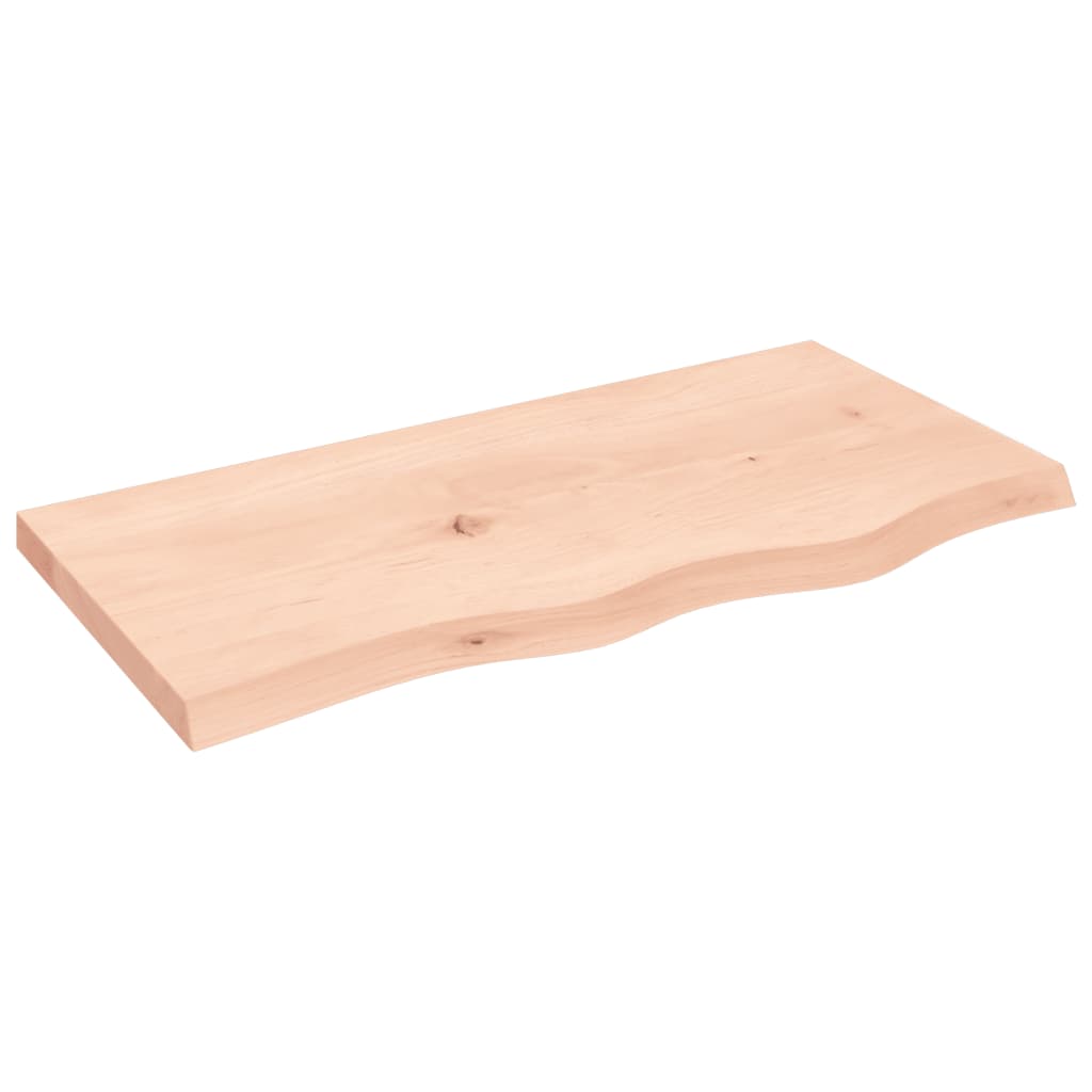 Wandregal 80x40x(2-4) cm Massivholz Eiche Unbehandelt