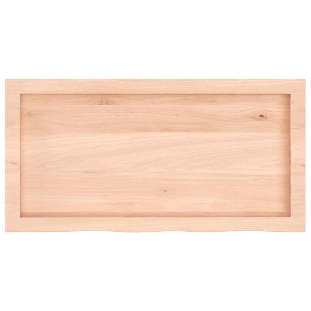 Wandregal 80x40x(2-6) cm Massivholz Eiche Unbehandelt