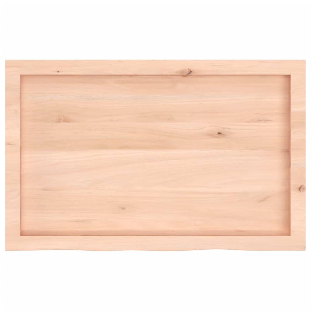 Wandregal 80x50x(2-6) cm Massivholz Eiche Unbehandelt