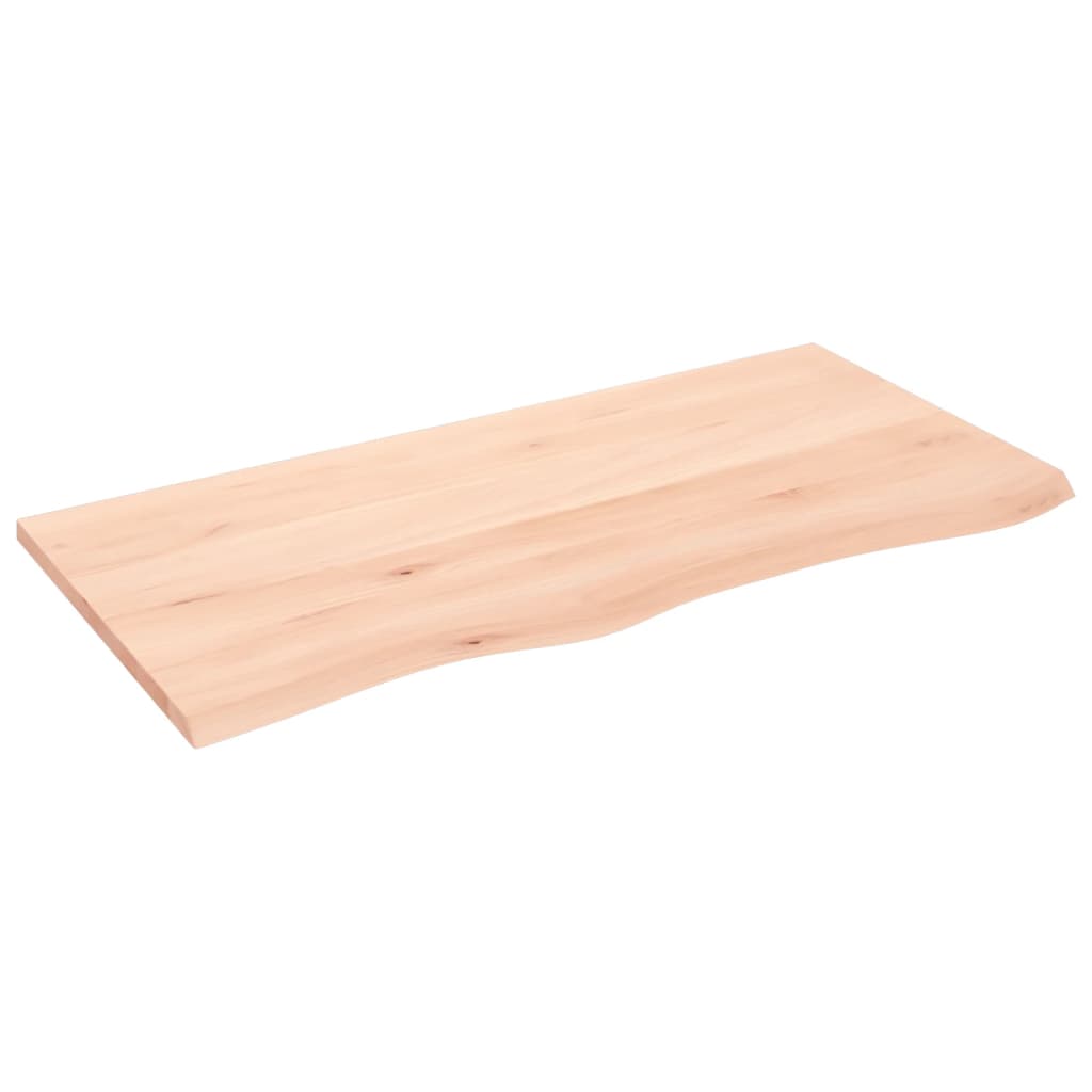 Wandregal 100x50x2 cm Massivholz Eiche Unbehandelt