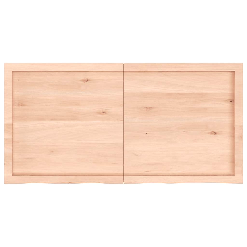 Wandregal 120x60x(2-6) cm Massivholz Eiche Unbehandelt
