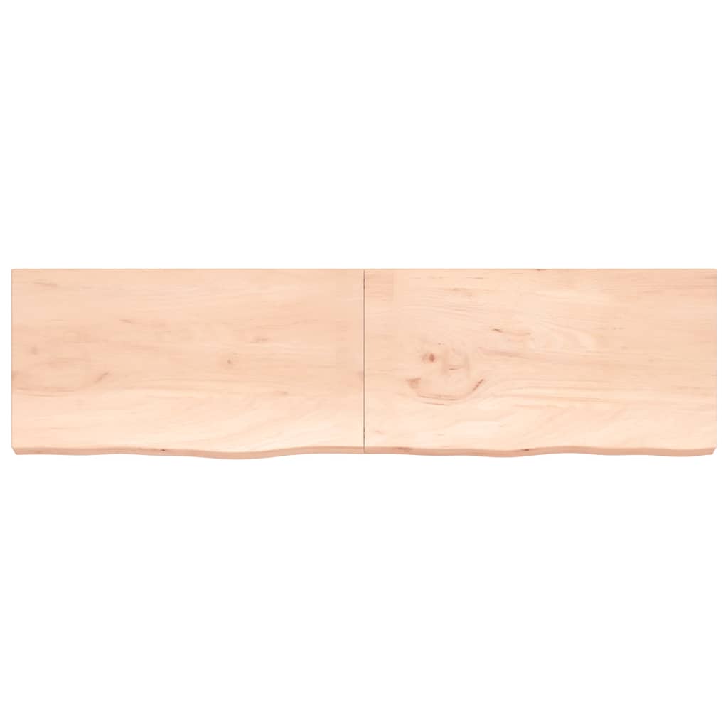 Wandregal 220x60x(2-6) cm Massivholz Eiche Unbehandelt