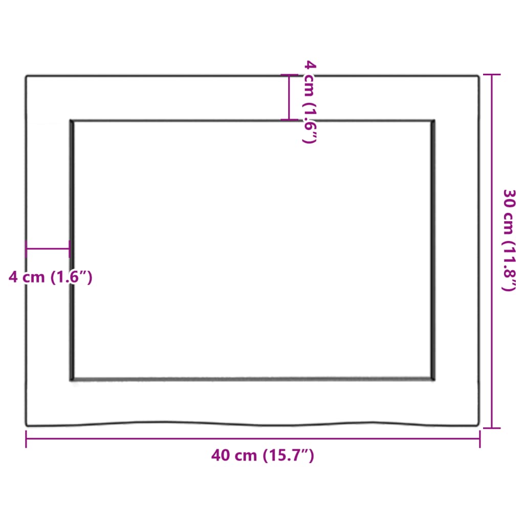 Wandregal Hellbraun 40x30x(2-6) cm Massivholz Eiche Behandelt
