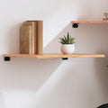 Wandregal Hellbraun 60x50x2 cm Massivholz Eiche Behandelt