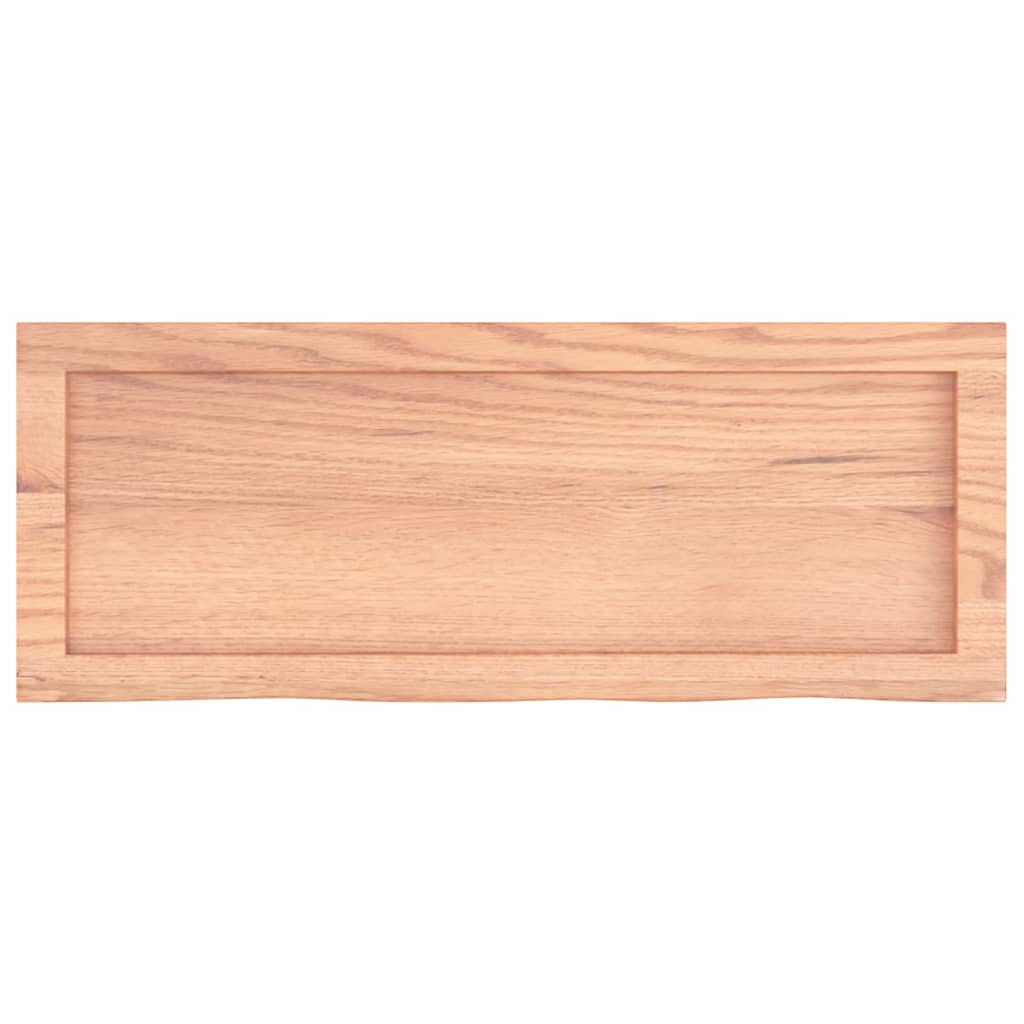Wandregal Hellbraun 80x30x(2-4) cm Massivholz Eiche Behandelt