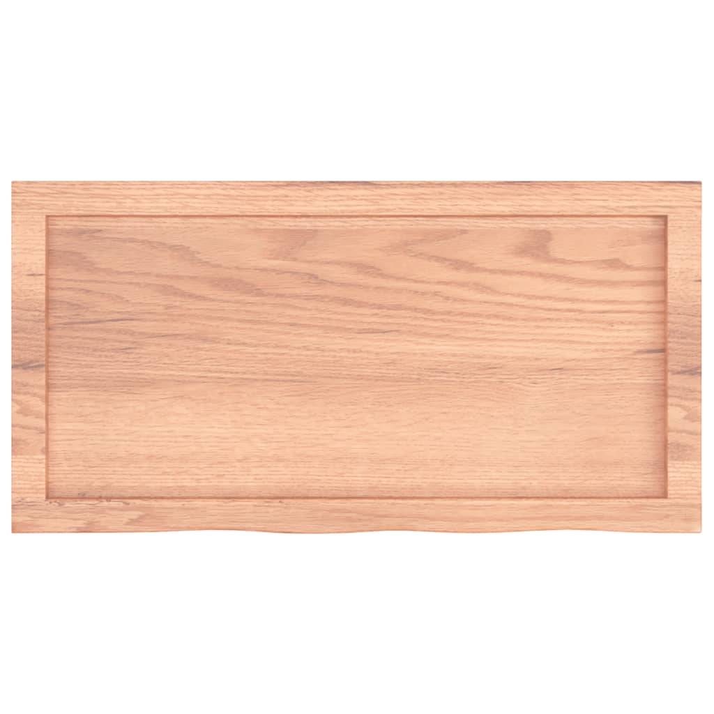 Wandregal Hellbraun 80x40x(2-6) cm Massivholz Eiche Behandelt
