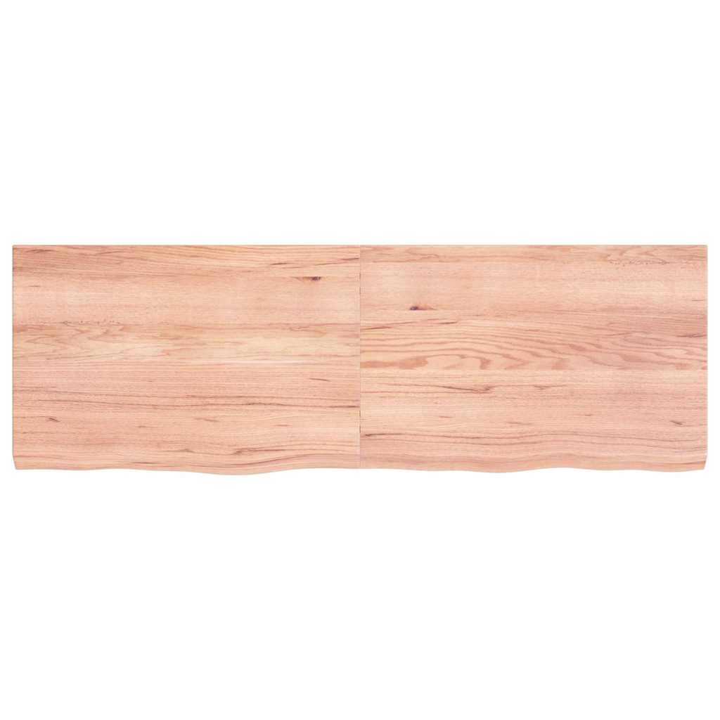 Wandregal Hellbraun 120x40x(2-4) cm Massivholz Eiche Behandelt