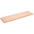 Wandregal Hellbraun 140x40x(2-4) cm Massivholz Eiche Behandelt