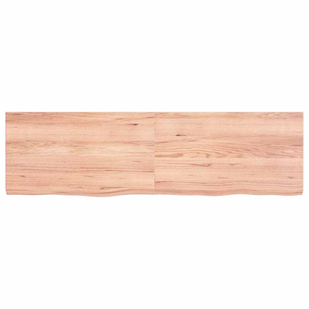 Wandregal Hellbraun 140x40x(2-4) cm Massivholz Eiche Behandelt