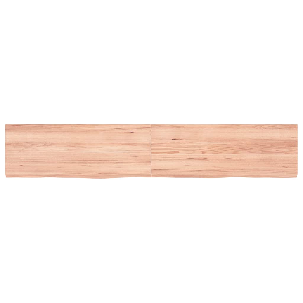 Wandregal Hellbraun 160x30x(2-4) cm Massivholz Eiche Behandelt