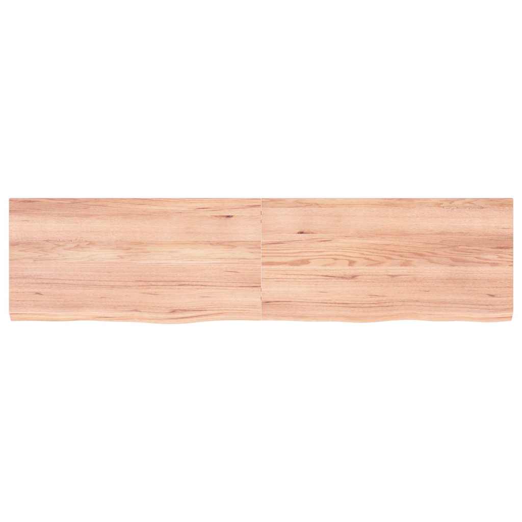 Wandregal Hellbraun 160x40x(2-4) cm Massivholz Eiche Behandelt