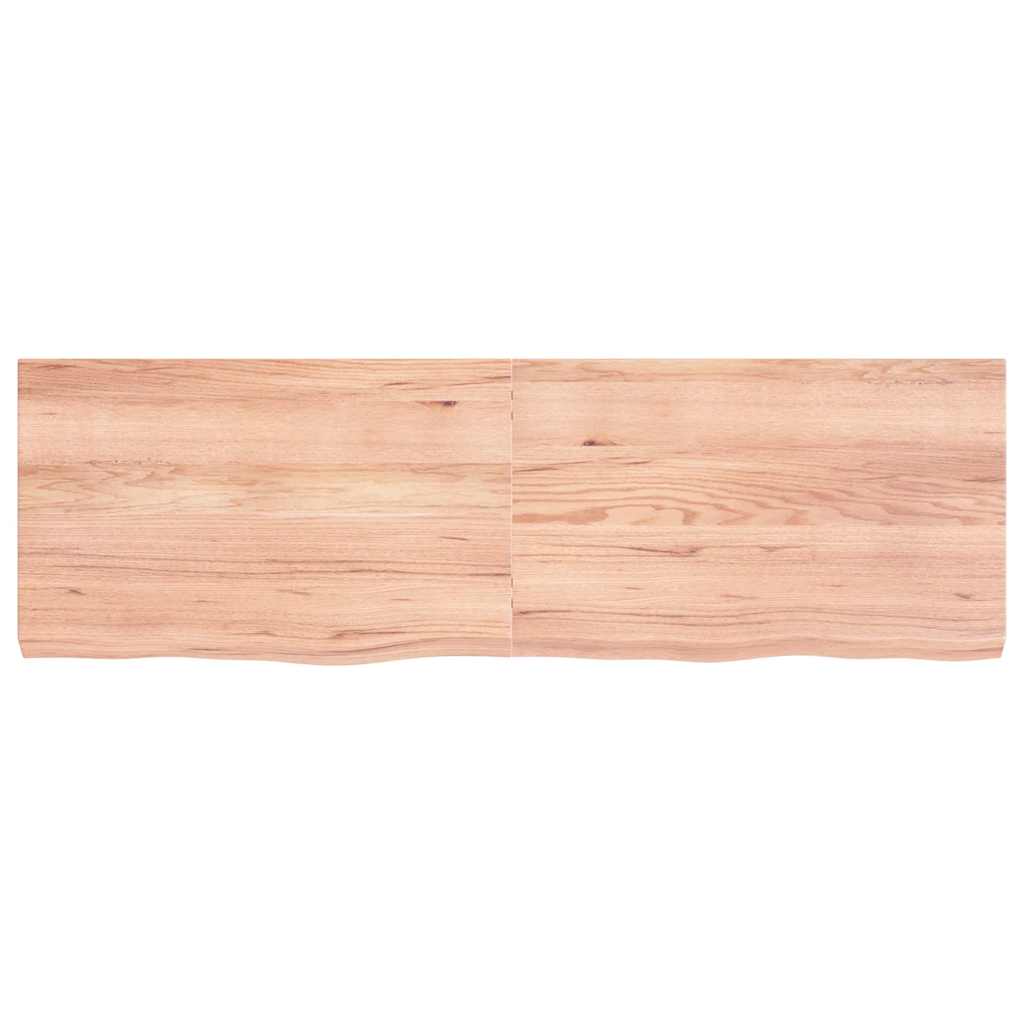 Wandregal Hellbraun 160x50x(2-6) cm Massivholz Eiche Behandelt
