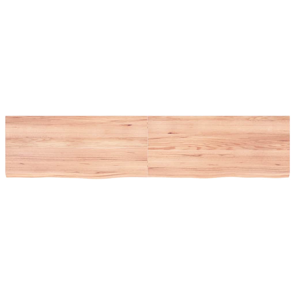 Wandregal Hellbraun 180x40x(2-4) cm Massivholz Eiche Behandelt