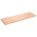 Wandregal Hellbraun 180x60x(2-4) cm Massivholz Eiche Behandelt