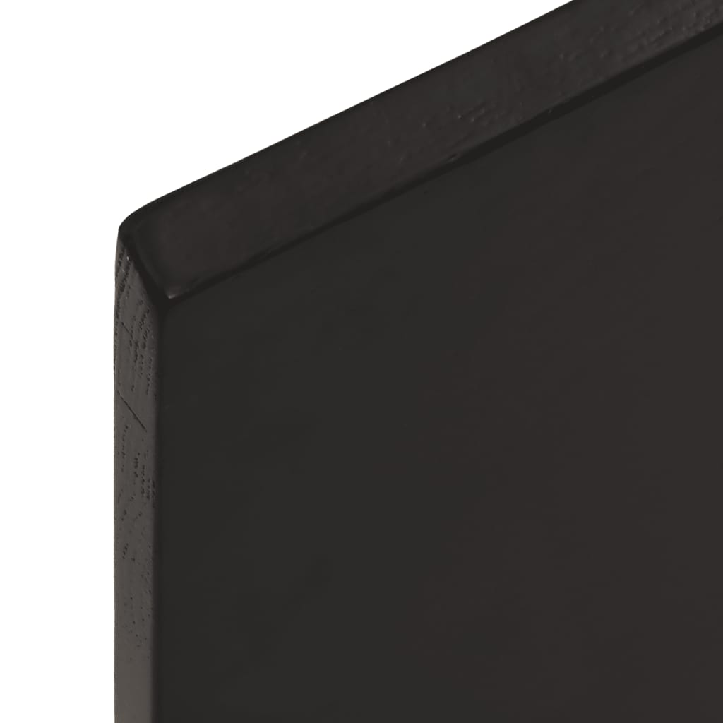 Wandregal Dunkelbraun 40x40x2 cm Massivholz Eiche Behandelt