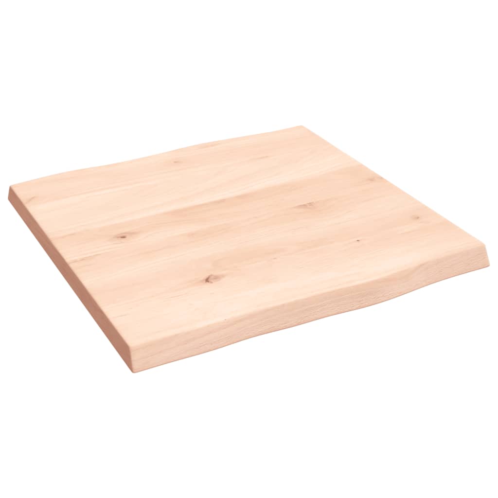 Tischplatte 40x40x2 cm Massivholz Eiche Unbehandelt Baumkante