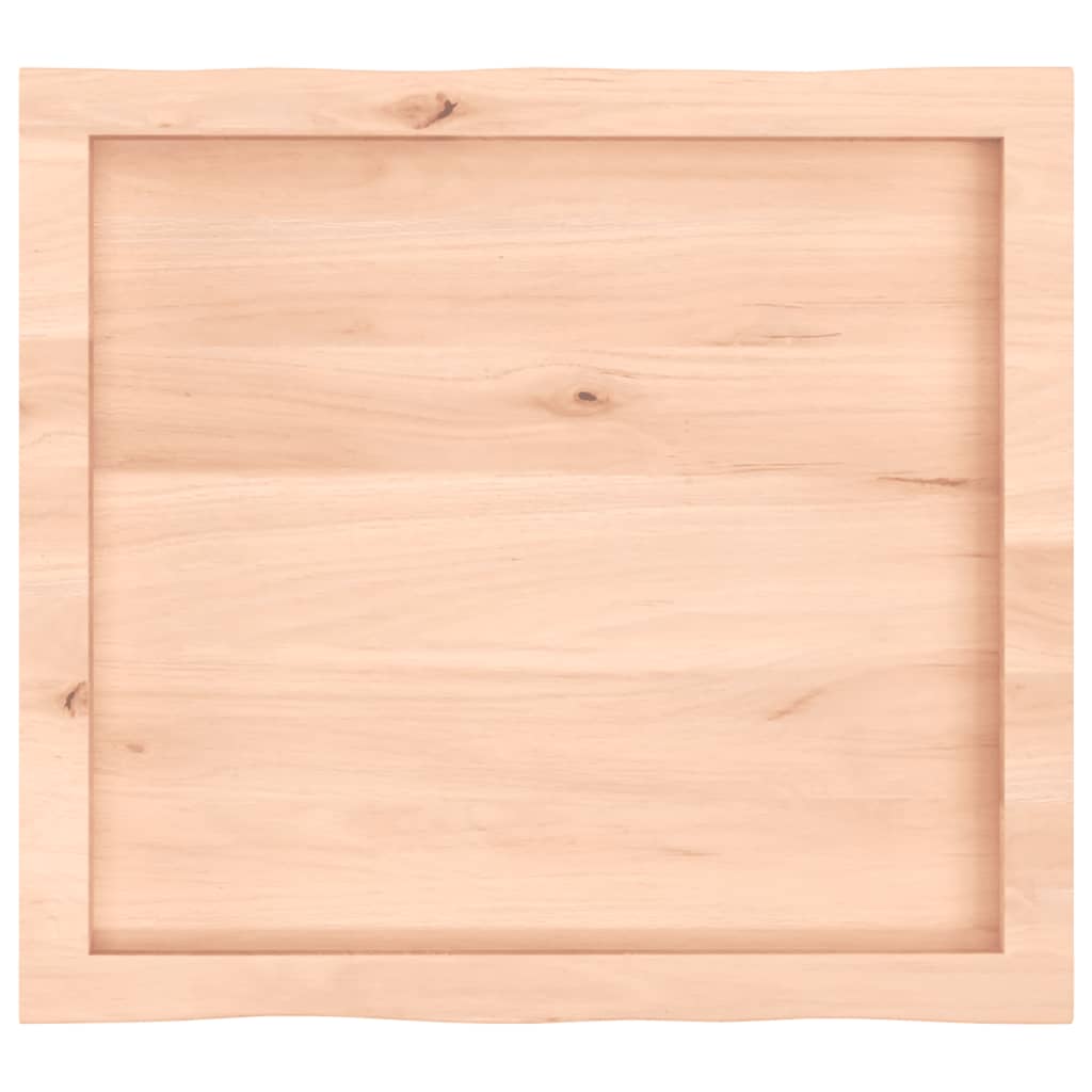 Tischplatte 60x50x(2-4) cm Massivholz Unbehandelt Baumkante