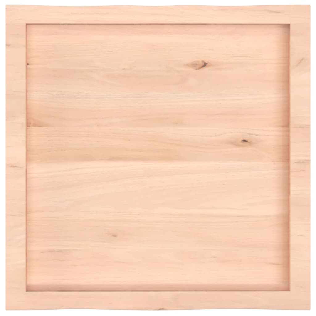 Tischplatte 60x60x(2-6) cm Massivholz Unbehandelt Baumkante