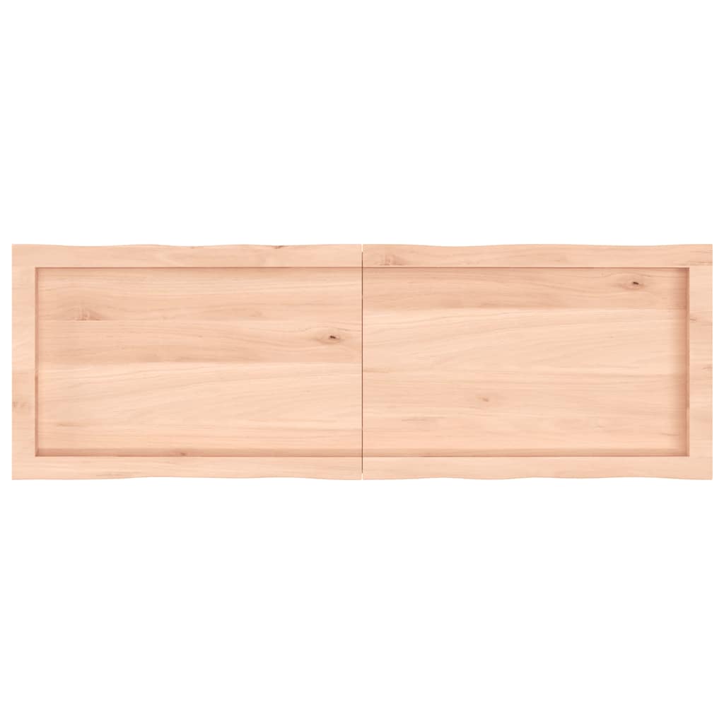 Tischplatte 140x60x(2-6) cm Massivholz Unbehandelt Baumkante
