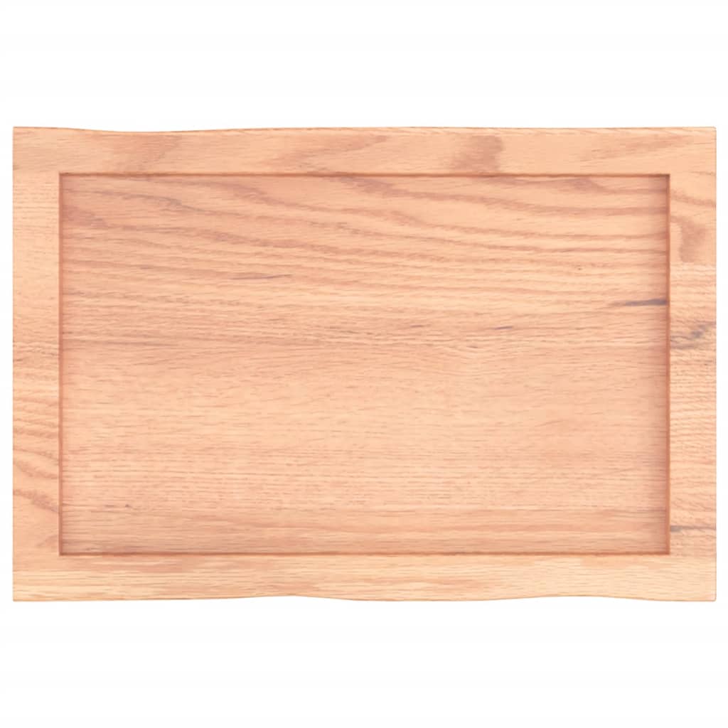 Tischplatte 60x40x(2-4) cm Massivholz Behandelt Baumkante