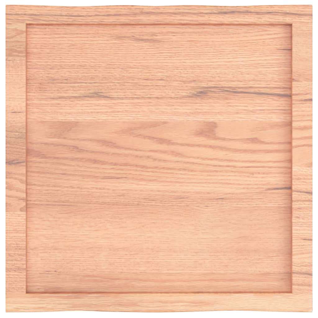 Tischplatte 60x60x(2-4) cm Massivholz Behandelt Baumkante