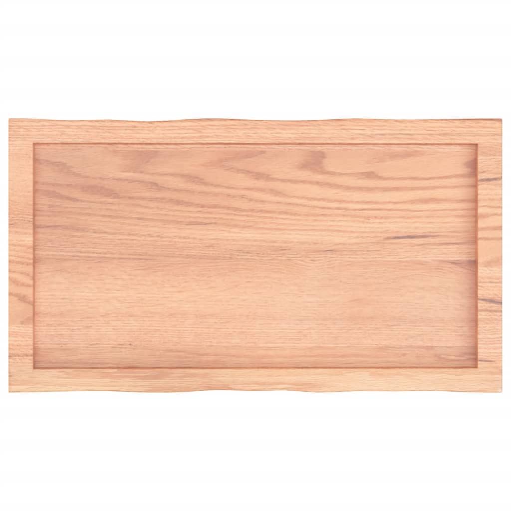 Tischplatte 80x40x(2-6) cm Massivholz Behandelt Baumkante