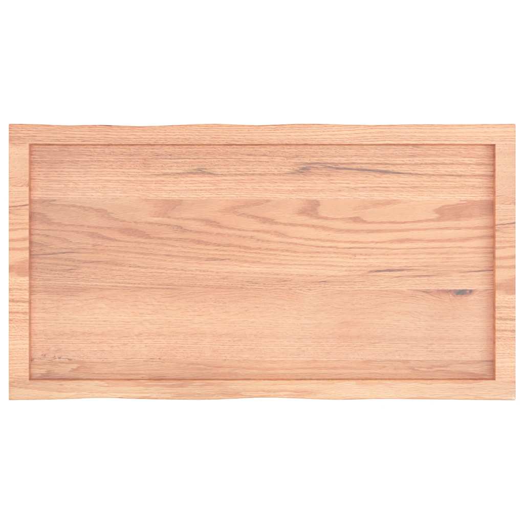 Tischplatte 100x50x(2-6) cm Massivholz Behandelt Baumkante