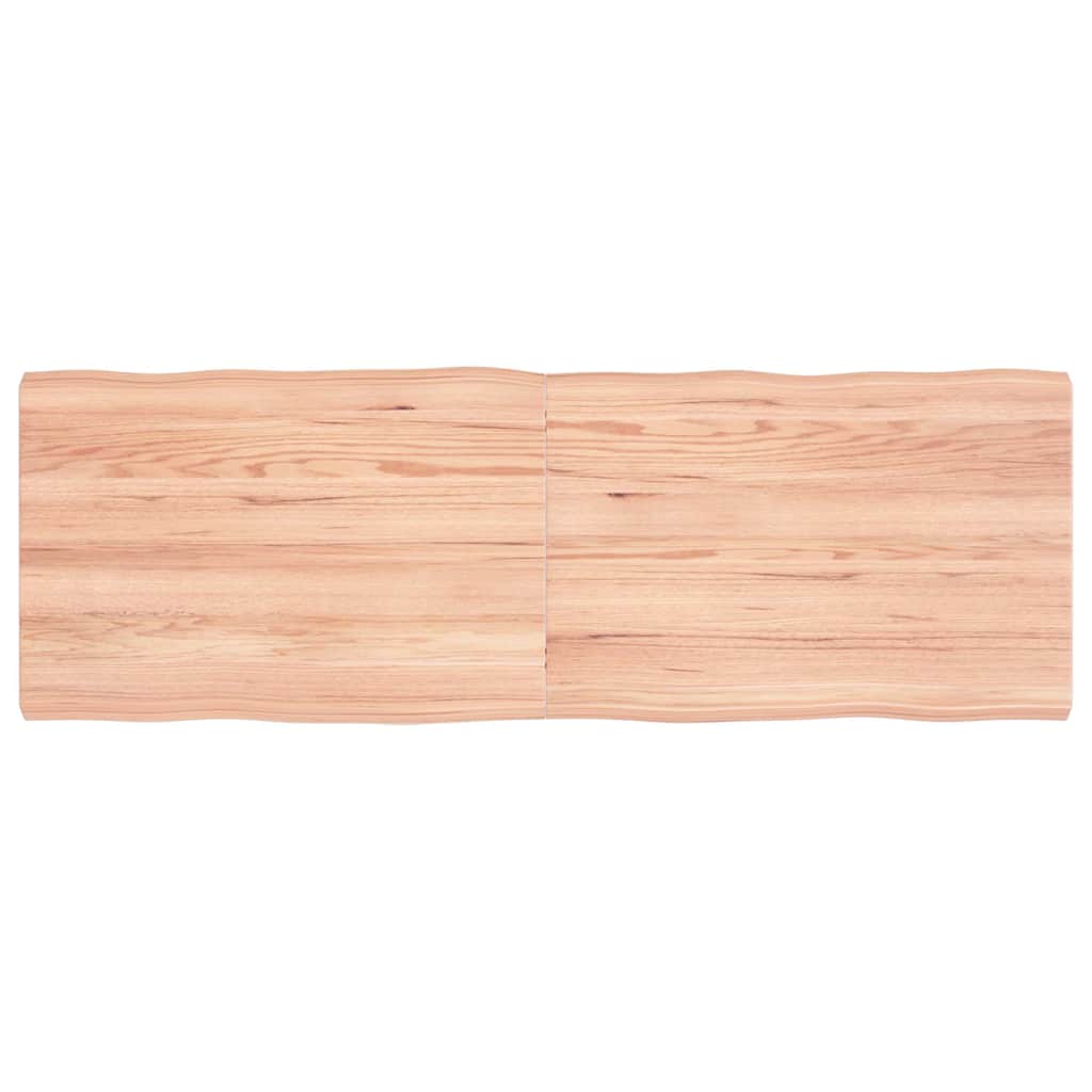 Tischplatte 120x40x(2-4) cm Massivholz Behandelt Baumkante