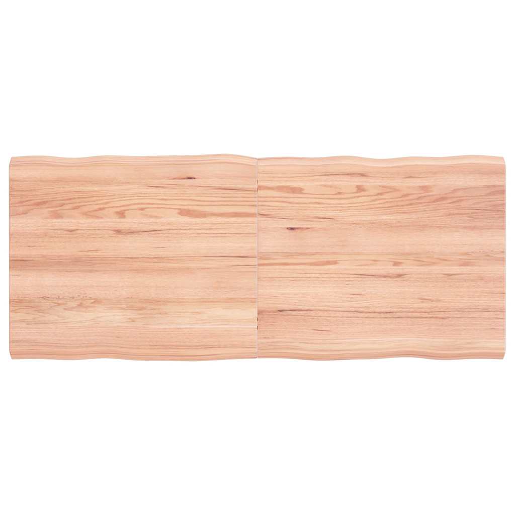 Tischplatte 120x50x(2-4) cm Massivholz Behandelt Baumkante