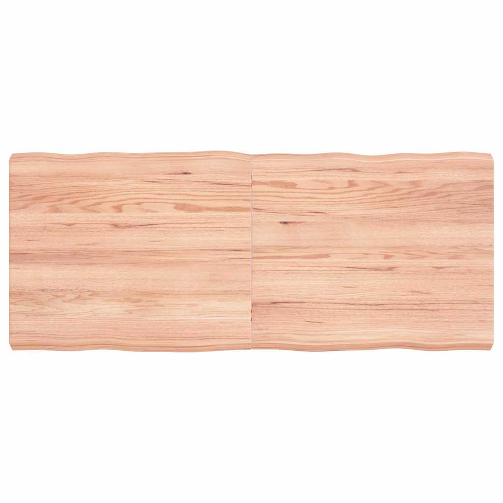 Tischplatte 120x50x(2-6) cm Massivholz Behandelt Baumkante