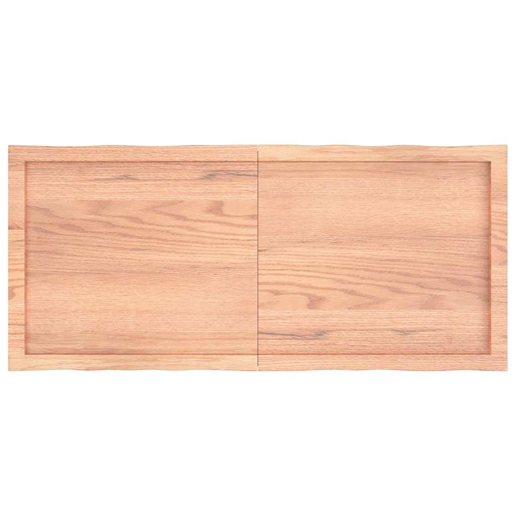 Tischplatte 120x50x(2-6) cm Massivholz Behandelt Baumkante
