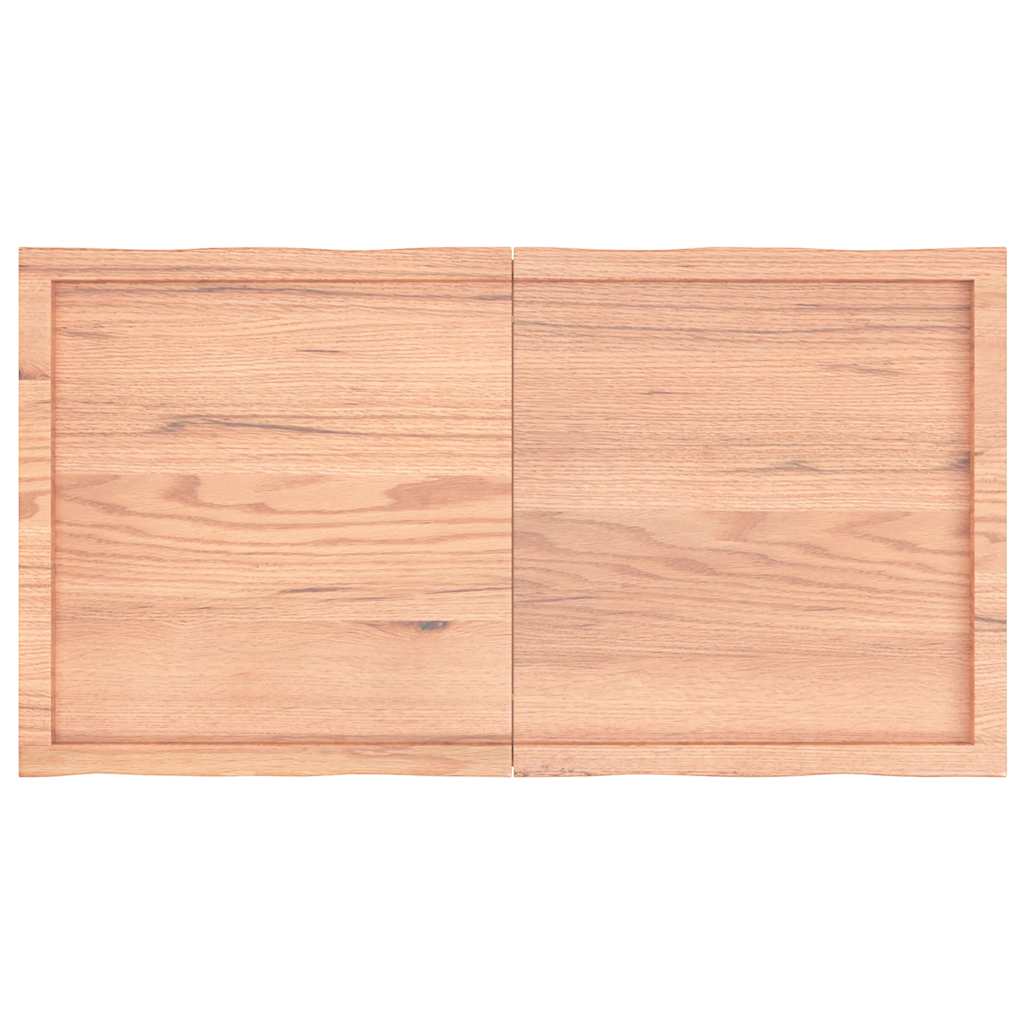 Tischplatte 120x60x(2-4) cm Massivholz Behandelt Baumkante