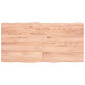 Tischplatte 120x60x(2-4) cm Massivholz Behandelt Baumkante