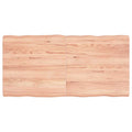 Tischplatte 120x60x(2-6) cm Massivholz Behandelt Baumkante