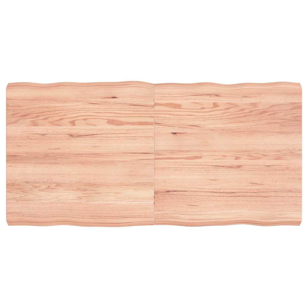 Tischplatte 120x60x(2-6) cm Massivholz Behandelt Baumkante