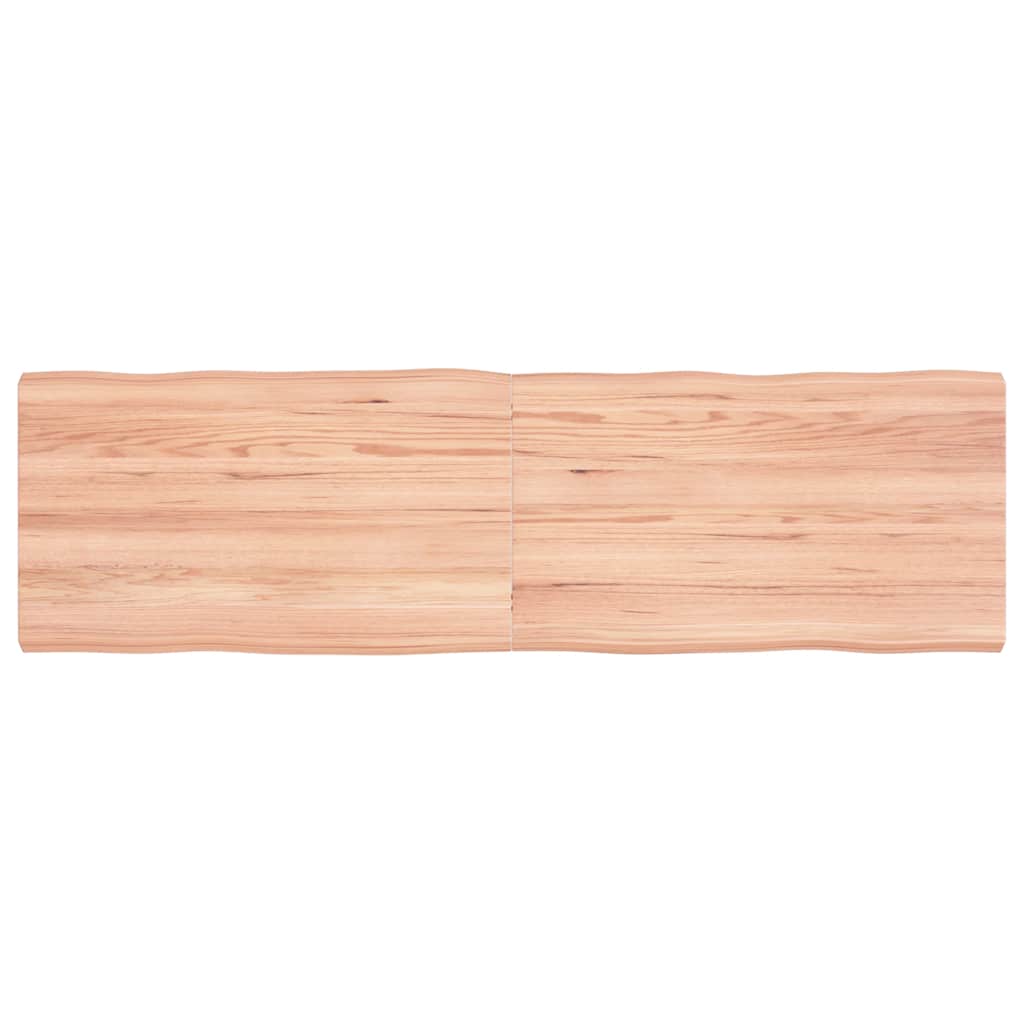 Tischplatte 140x40x(2-4) cm Massivholz Behandelt Baumkante